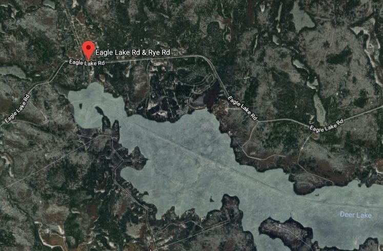Eagle Lake Road and Rye Road Sat map